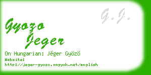 gyozo jeger business card