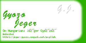 gyozo jeger business card